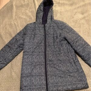 Navy Blue Reversible Puffer Jacket